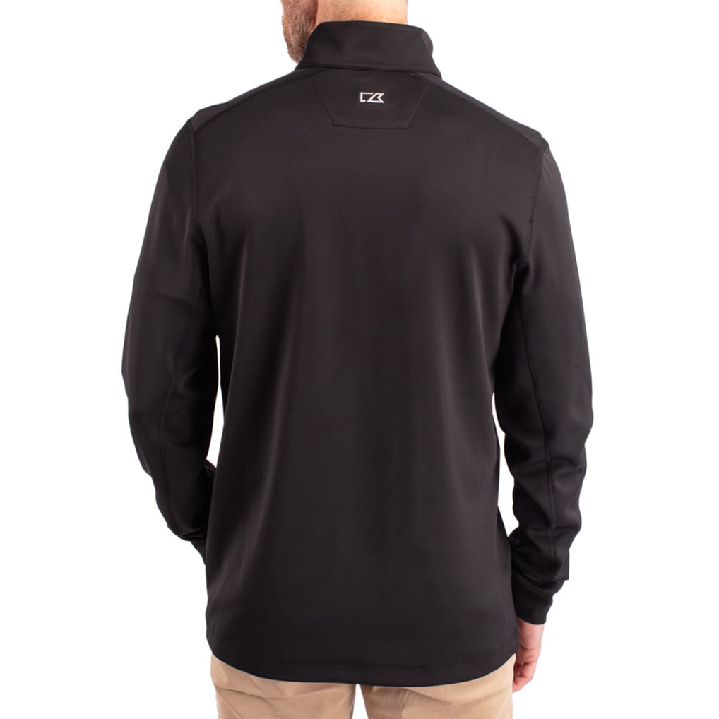  Pacific Tigers Cutter & Buck DryTec Traverse Stretch Eco Tri-Blend Quarter-Zip Pullover - Black